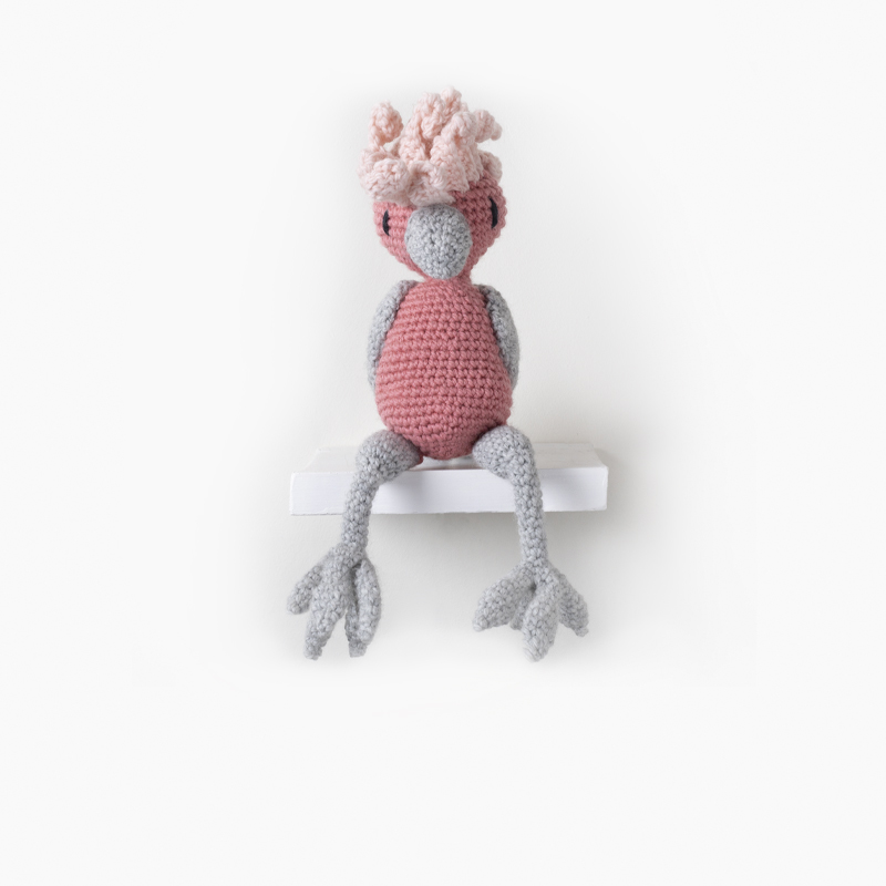 galah bird crochet amigurumi project pattern kerry lord Edward's menagerie
